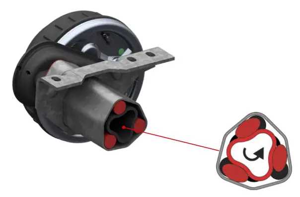 Hatszögletű felfüggesztés gumi görgőkkel