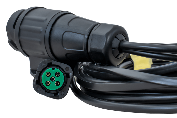 MANTES elektromos szerelés, utánfutó kábelköteg, 4,5 m, 13 tűs csatlakozó, 2x5 tűs bajonettzár