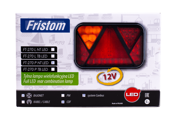 Fristom FT-270 LED CANBUS hátsó lámpa 5 funkciós jobb oldali