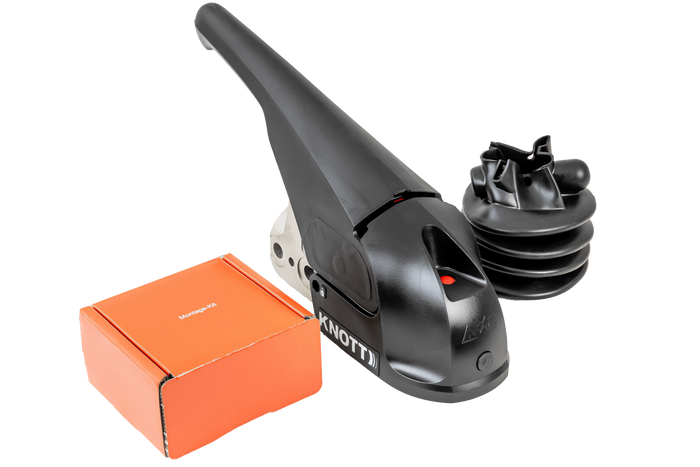 KNOTT KS30 gömbfejes vonóhorog stabilizátorral 3000 kg-os pótkocsihoz, 50 mm-es csővonórúddal