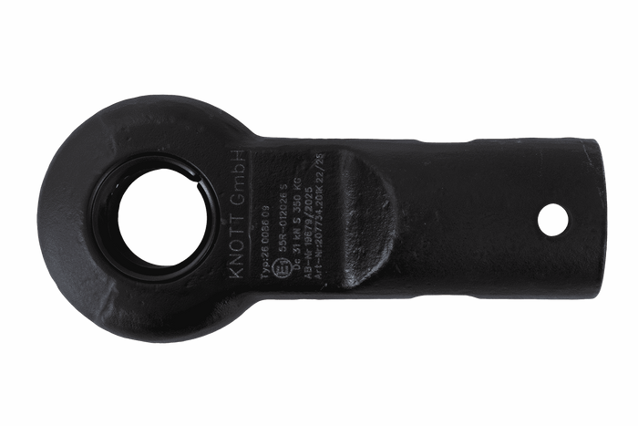 KNOTT KK7293S vonószem 3500 kg-os pótkocsihoz, 45 mm-es csővonórúddal, új típus