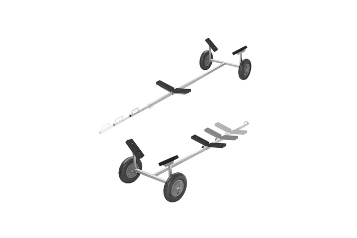 ProPlus 740024CR szállítókocsi könnyű hajók szállításához, 70 kg-os pontonnal