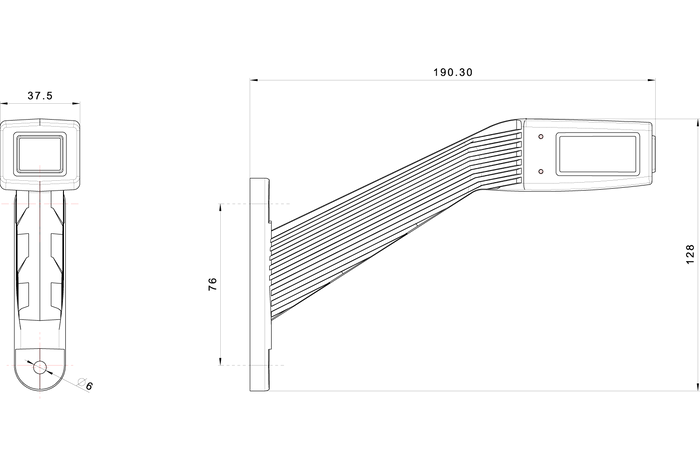 FRISTOM FT-145 LED-es jobb oldali helyzetjelző lámpa gumikaron