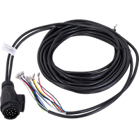 MANTES elektromos szerelés, utánfutó kábelköteg, 8 m, 13 tűs csatlakozó, 6,3-as csatlakozók