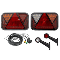 Lámpakészlet: FRISTOM LED hátsó lámpák + HORPOL LED oldalsó helyzetjelző lámpák + MANTES 7m 13 tűs kábelköteg