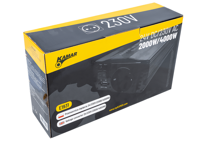 Feszültségváltó 24V/230V (2000/4000W) KAMAR E1931