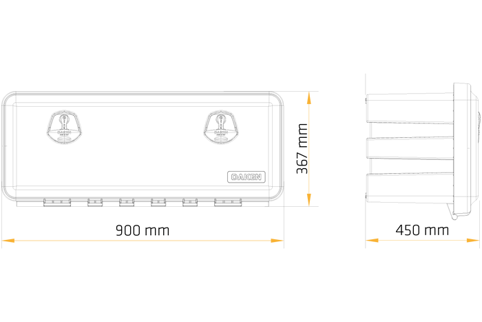 DAKEN 81110 JUST szerszámosláda 900x367x450mm 90l