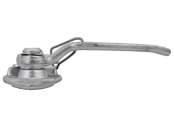 Jobb oldali vonóhorog WINTERHOFF WV 20-R + WVG 20-A rögzítőelemekkel, teljes pótkocsi oldalsó zárral