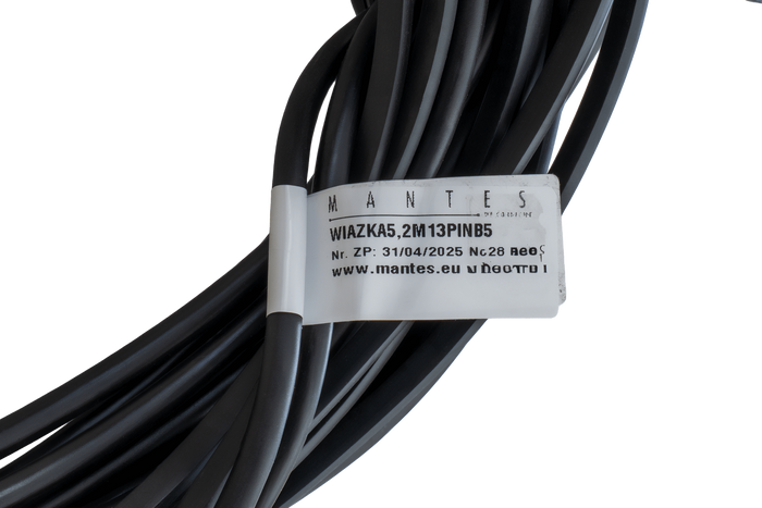 MANTES elektromos szerelés, utánfutó kábelköteg, 5,2 m, 13 tűs csatlakozó, 2x5 tűs bajonettzár