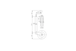 Öntöttvas szorítóval ellátott tapadókerék WINTERHOFF ST48-200V+KLE48-G 150kg 48mm 505-725mm
