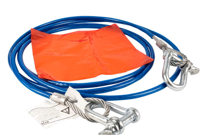 LAMPA acélsodronyos vontatókötél kengyellel 3,5m/6mm/3t kék