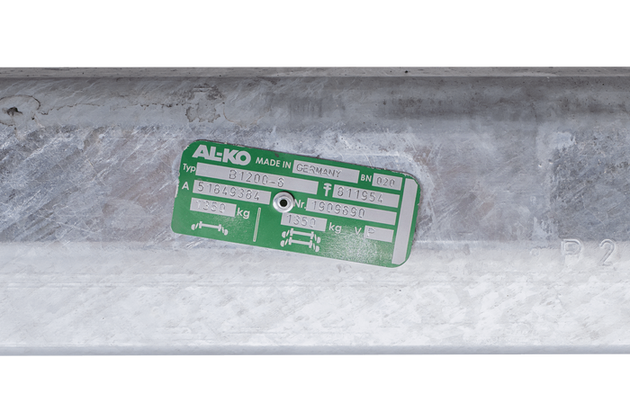 AL-KO EURO fékezett hajóutánfutó tengely 1350kg 1505mm 2040mm 5x112