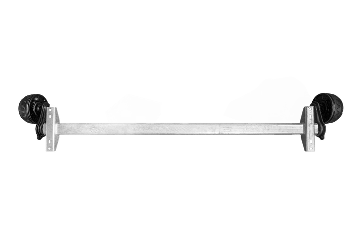 KNOTT VGB13-M fékezett tengely pótkocsihoz/szállítóhoz 1350kg 1750mm 2250mm 5x112
