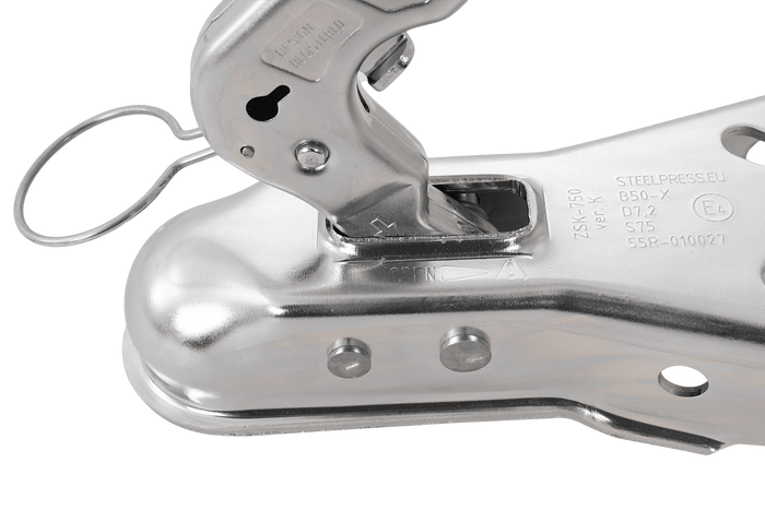 STEELPRESS ZSK-0750K gömbfejes vonóhorog 750 kg-os pótkocsihoz V-típusú vonórúddal