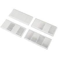 Téglalap alakú, fehér, öntapadós reflektorok UNITRAILER 90x40mm SET 4x reflektor