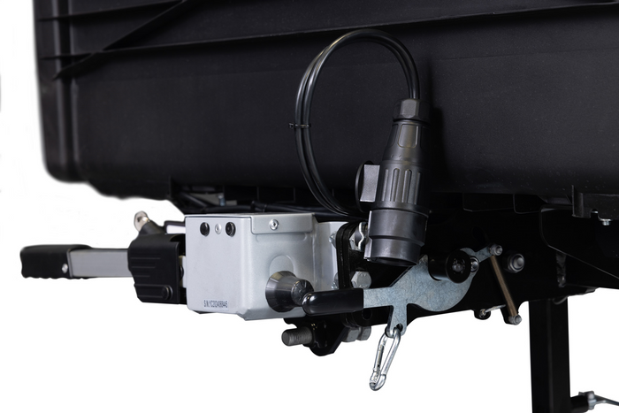 Vonóhorogra szerelhető vonódoboz Camper Alpha fekete (rövid)