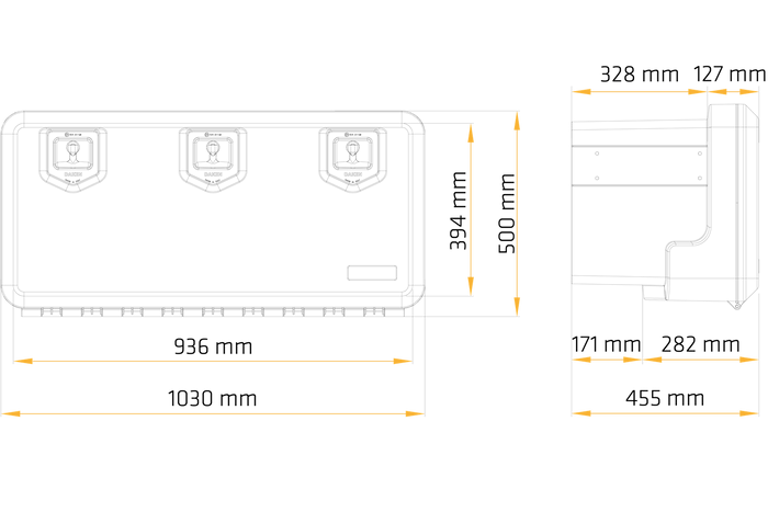 DAKEN 81008 WELVET szerszámosláda 1030x500x455mm 147l