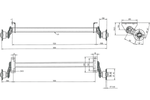 KNOTT VG7-L fékezetlen tengely UNITRAILER pótkocsihoz 750kg 1505mm 1805mm 4x100