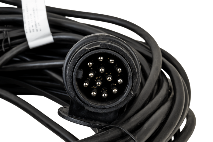 MANTES elektromos szerelés, utánfutó kábelköteg, 10 m, 13 tűs csatlakozó, 2x 8 tűs bajonettzár