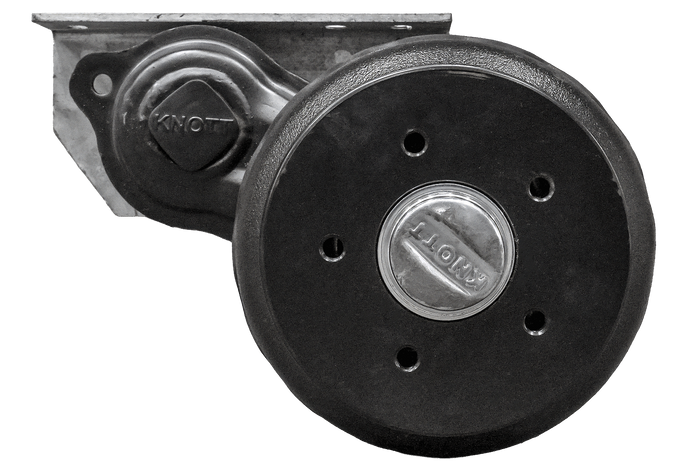 KNOTT VGB13M fékezett tengely pótkocsihoz/autószállítóhoz 1350kg 1510mm 1880mm 5x112