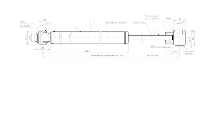 Lengéscsillapító AL-KO 351VB ráfutószerkezethez/fékhez 3500 kg-os pótkocsihoz