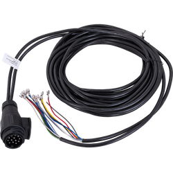 MANTES elektromos szerelés, utánfutó kábelköteg, 8 m, 13 tűs csatlakozó, 6,3-as csatlakozók