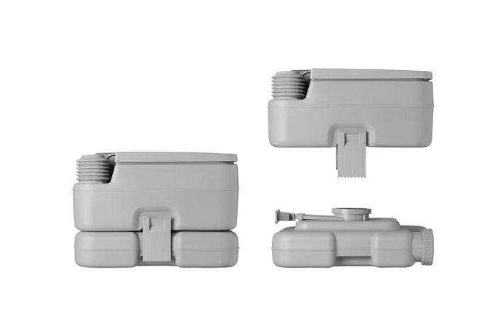 ProPlus 370415CR hordozható kemping WC, szürke, 10 liter/10 liter