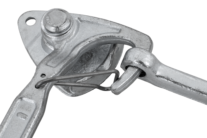 Jobb oldali vonóhorog WINTERHOFF WV 20-R + WVG 20-A rögzítőelemekkel, teljes pótkocsi oldalsó zárral