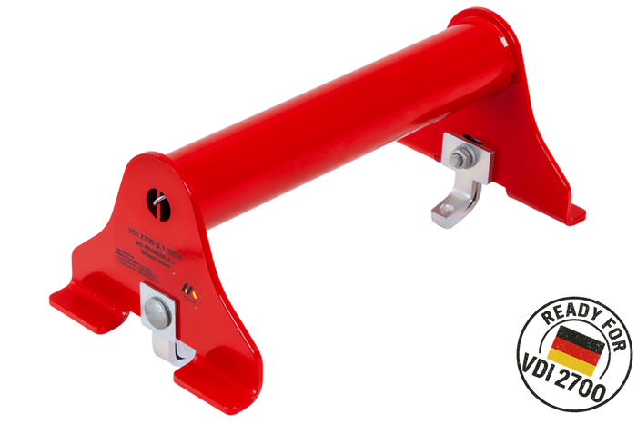 PRAMAR Radstopper VDI 2700 piros univerzális kerékék vontatóhoz