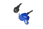 Adapter Schuko dugóval és CEE könyökcsatlakozóval + Schuko aljzat 16A ProPlus 373528DE kábel 150cm