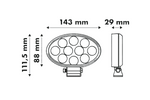 LED munkalámpa reflektor LAYTZ LY7401 40xLED 4000lm ovális
