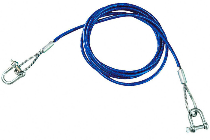 LAMPA acélsodronyos vontatókötél kengyellel 3,5m/6mm/3t kék