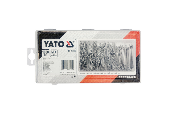 YATO YT-06885 egyenes sasszeg készlet, vegyes méretek, 1000 darab