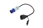 CEE dugóval és Schuko aljzattal ellátott adapter 16A 230V védőérintkezővel ProPlus 373530 40cm kábellel