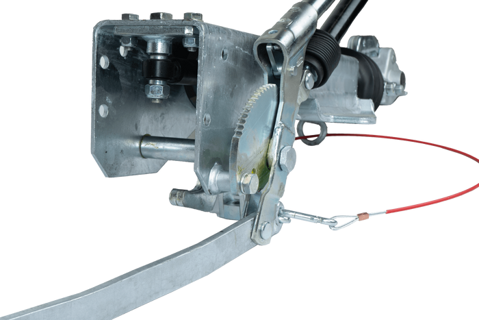 AL-KO 2.8VB1 ráfutószerkezet AK351 vonóhoroggal 3500 kg-os pótkocsihoz V-típusú vonórúddal