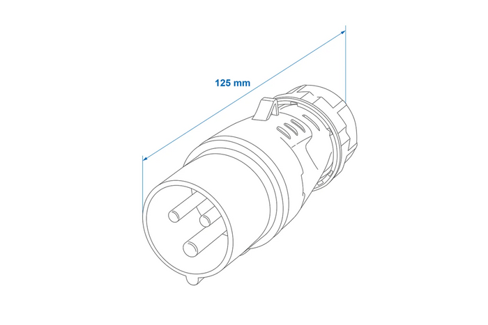 CEE dugó 16A 230V ProPlus 373500 kempingdugó apa