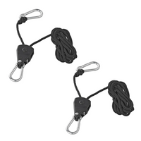 Két darabos ProPlus 320054 drótkötélcsörlő készlet, drótkötélemelő racsnis hajtókarral, 2,5 m, 68 kg