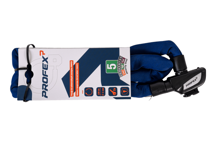 PROFEX 81659 Neo 130 cm-es láncos kerékpárzár zárral