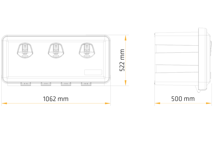 DAKEN 81208 ARKA szerszámosláda 1062x522x500mm 169l