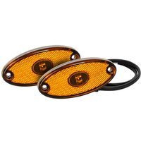 Két darabos ASPÖCK FLATPOINT II LED-es helyzetjelző lámpa szett, narancssárga, univerzális