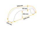 Tandem sárvédő utánfutóhoz 13-14" DOMAR D29250 lapos kerékív 1500/220mm