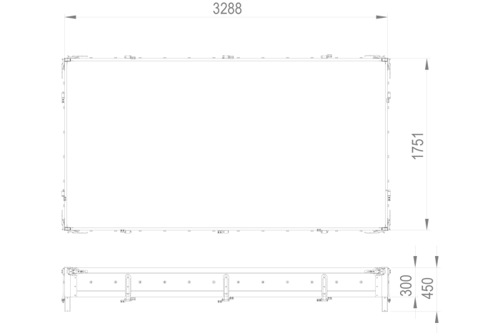 OUTLET BIS alumínium H-300 oldalak TEMARED TRANSPORTER 3217/2 és HOCHLADER 320/2 pótkocsikhoz 