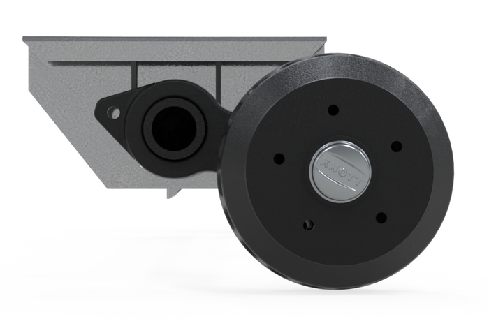 KNOTT VGB15 fékezett tengely pótkocsihoz/szállítóhoz 1500kg 1850mm 2300mm 5x112