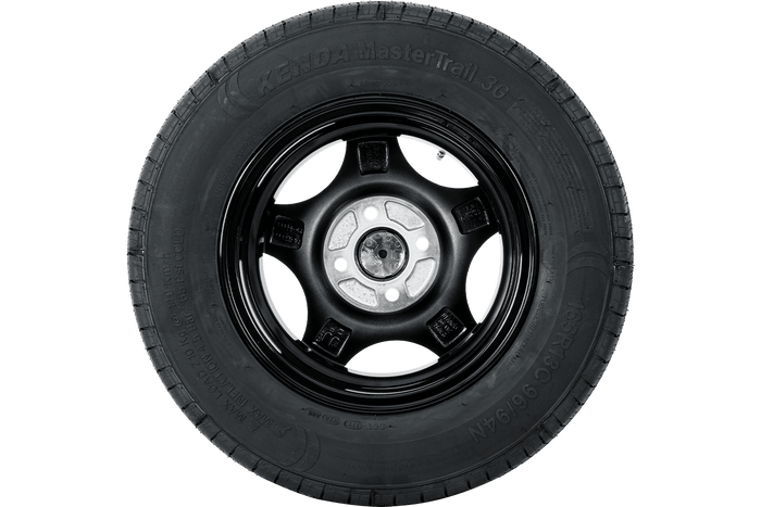 Erősített pótkocsi kerék KENDA GUMIABRONCS 165/80 R13C 96/94N ALU FELNI STARCO polírozott 5Jx13"H2 4X100 ET:30