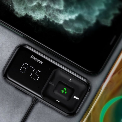 BASEUS T típusú S-16 FM adó bluetooth 5.0 MP3 + autós töltő 2x USB