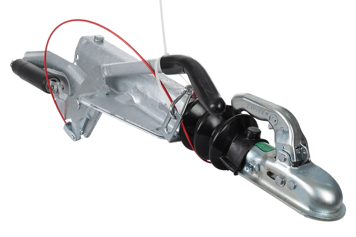 KNOTT KF20A ráfutószerkezet K20B vonóhoroggal 2000 kg-os pótkocsihoz V-típusú vonórúddal