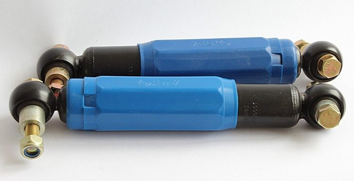 AL-KO nyolcszögletű lengéscsillapítók pótkocsitengelyekhez 1350-2700 kg-os teherbírással, egyes és tandem tengelyekhez