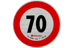 Fényvisszaverő matrica LÁMPA sebességkorlátozás 70 km/h B-33 tábla