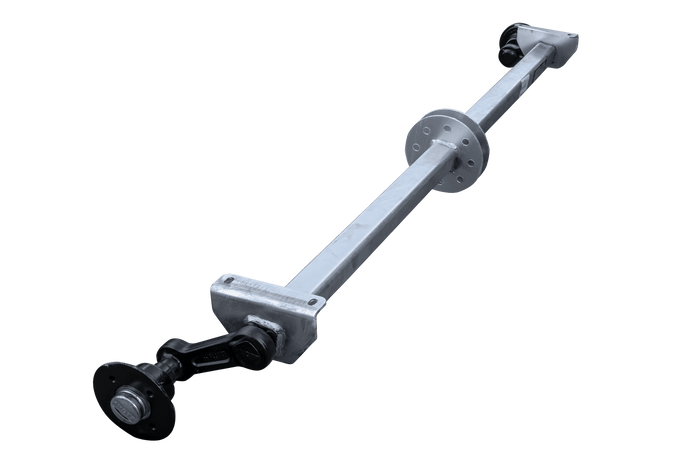 KNOTT VG7-L fékezetlen pótkocsi tengely 750kg 1607mm 2027mm 4x100