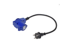 Adapter Schuko dugóval CEE derékszögű csatlakozóhoz + Schuko aljzathoz Proplus 373528 kábel 40cm